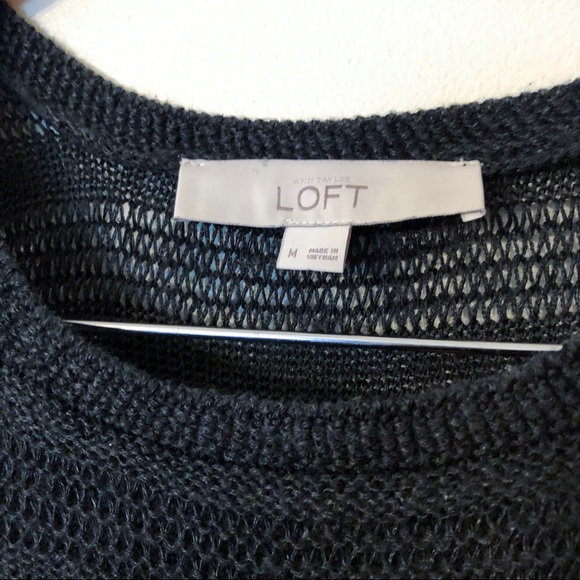 loft | black/grey sweater tank medium - Picture 3 of 4